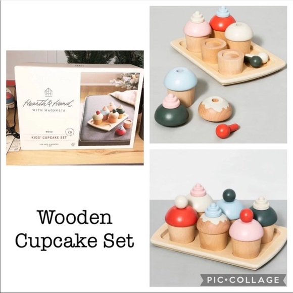 Wooden Cupcake Set - Picture 1 of 6